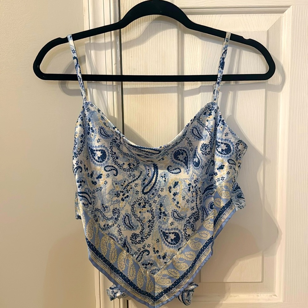 Tie Back Bandana Top Size Small Japna